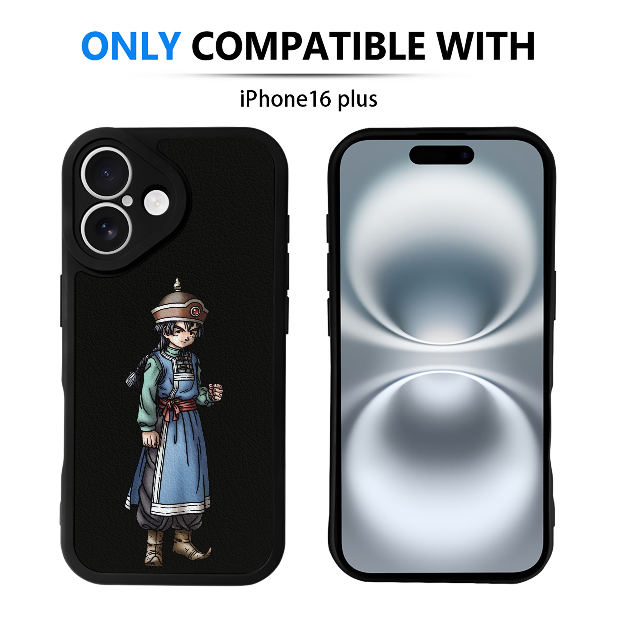 （画像用） ドラゴンクエスト Doragon Kuesuto Dragon Quest 【iPhone 16シリーズ対応】シリコンスマホケース（レザー調） 材質：シリコン